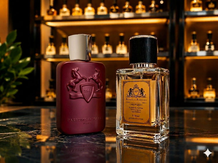 عطر پارفومز دی مارلی کالان Parfums de Marly Kalan با رایحه ادویهای، کهربایی و چوبی مناسب بانوان و آقایان و استفاده در فصول سرد سال.
