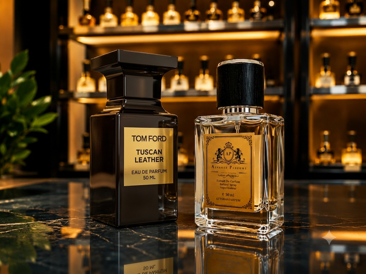عطر تام فورد توسکان لدر Tom Ford Tuscan Leather با رایحه چرمی، دودی و زعفرانی مناسب آقایان و بانوان و استفاده در پاییز و زمستان.