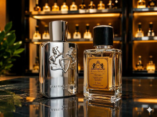 عطر پارفومز دی مارلی پگاسوس Parfums de Marly Pegasus با رایحه بادامی، وانیلی و چوبی مناسب آقایان و استفاده در مهمانیها و فصول سرد سال.