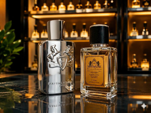 عطر پارفومز دی مارلی پگاسوس Parfums de Marly Pegasus با رایحه بادامی، وانیلی و چوبی مناسب آقایان و استفاده در مهمانیها و فصول سرد سال.
