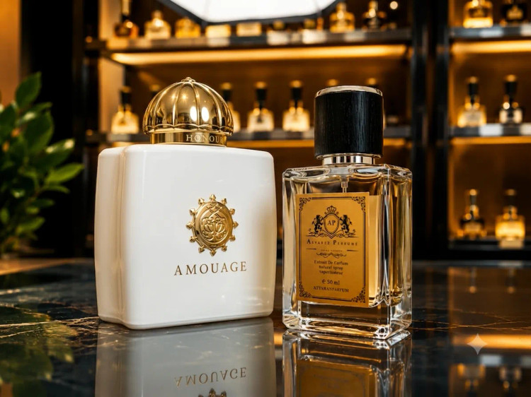 عطر آمواج هانر زنانه Amouage Honour Woman با رایحه گلی و گلهای سفید مناسب بانوان و استفاده در موقعیتهای رسمی و خاص.