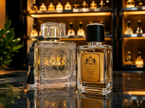 عطر لالیک لامور Lalique L'Amour با رایحه گلی، پودری و چوبی مناسب بانوان و استفاده در تمام فصول سال.