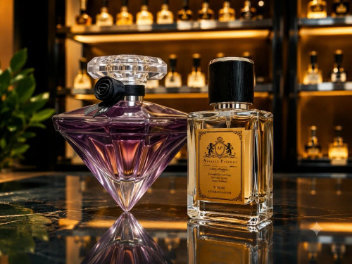 عطر لانکوم لانویت ترزور Lancôme La Nuit Trésor با رایحه رز، وانیل، پرالین و کارامل مناسب بانوان و استفاده در پاییز و زمستان.
