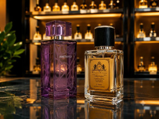 عطر لالیک آمیتیس Lalique Amethyst با رایحه میوههای جنگلی، رز و مشک مناسب بانوان و استفاده در بهار و تابستان.
