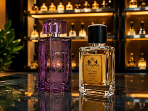 عطر لالیک آمیتیس Lalique Amethyst با رایحه میوههای جنگلی، رز و مشک مناسب بانوان و استفاده در بهار و تابستان.
