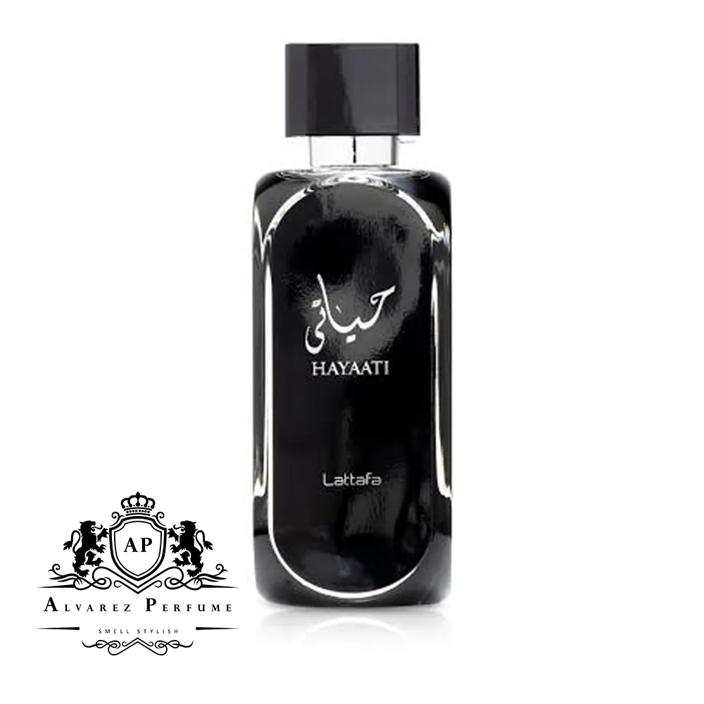 خرید عطر حیاتی لطافه مشکی Lattafa Hayaati با رایحه سیب، برگاموت، دارچین، چوب، مشک و وانیل