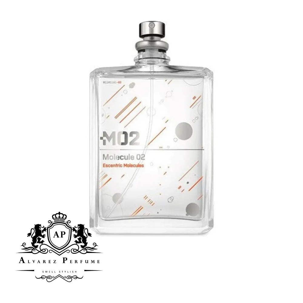 عطر ایسنتریک مولکول ۰۲ Molecule 02 با رایحه آمبروکسان، کهربایی و پوستی مناسب آقایان و بانوان و قابل استفاده در تمام فصول سال.