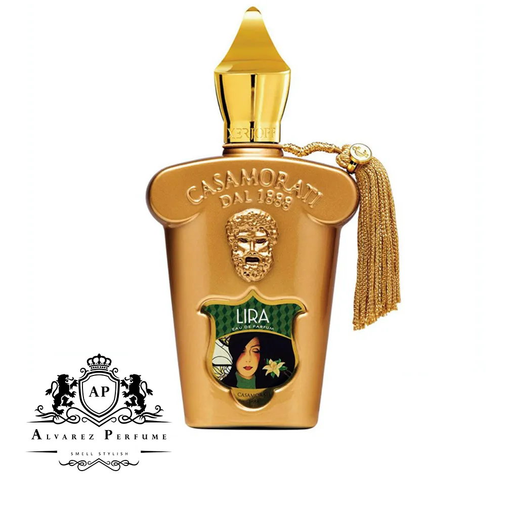 عطر زرجوف کازاموراتی لیرا Xerjoff Casamorati Lira با رایحه کارامل، وانیل و دارچین مناسب بانوان و استفاده در پاییز و زمستان.